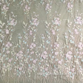 Pink Stone Embroidery Fabric for Dress